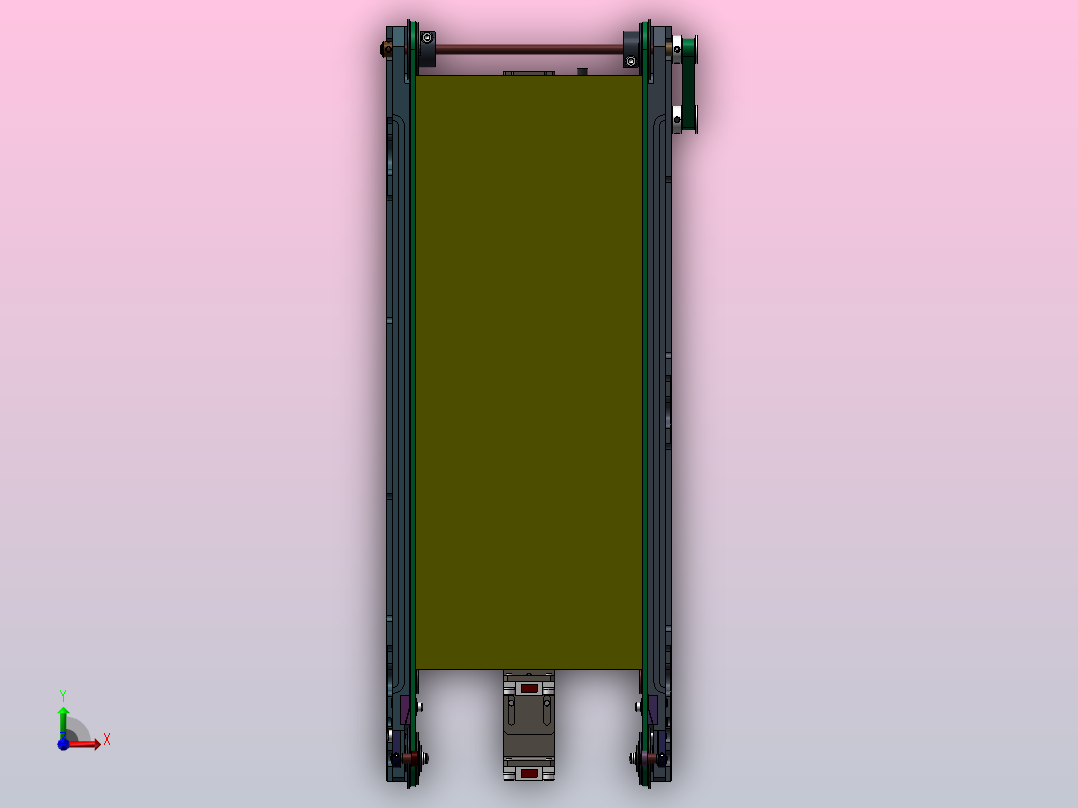 A12 固晶机基板输送线机构前视图
