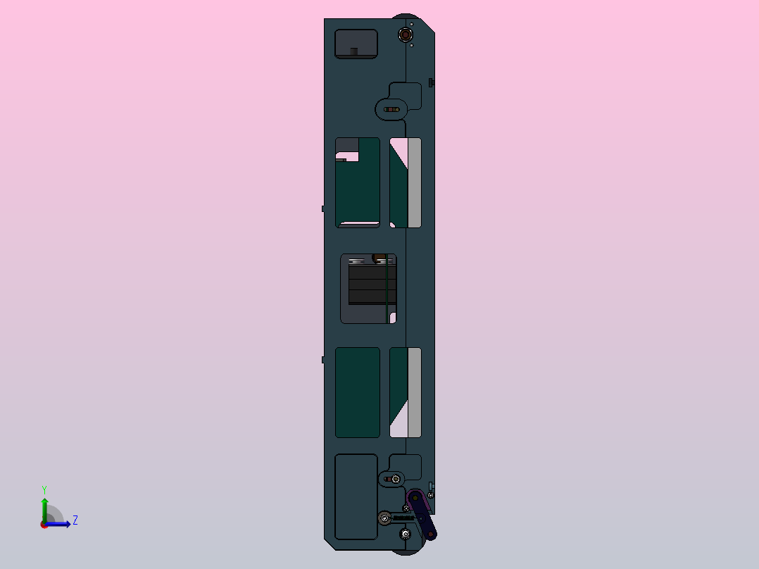 A12 固晶机基板输送线机构左视图