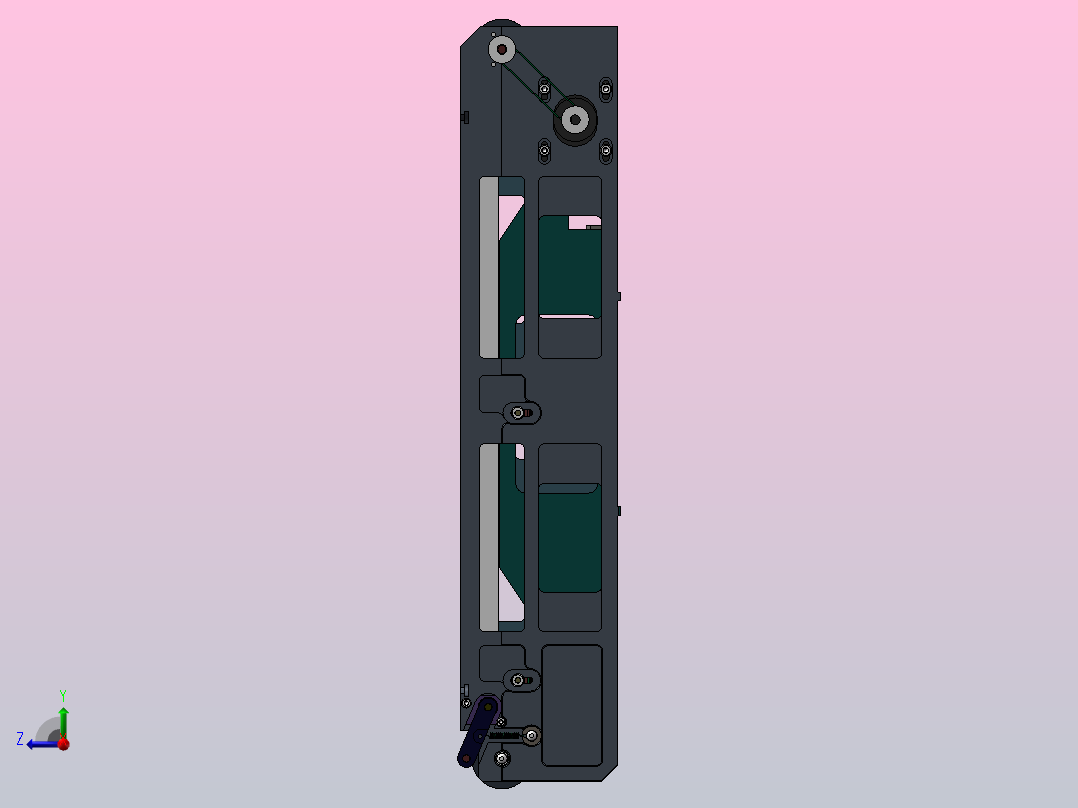 A12 固晶机基板输送线机构右视图