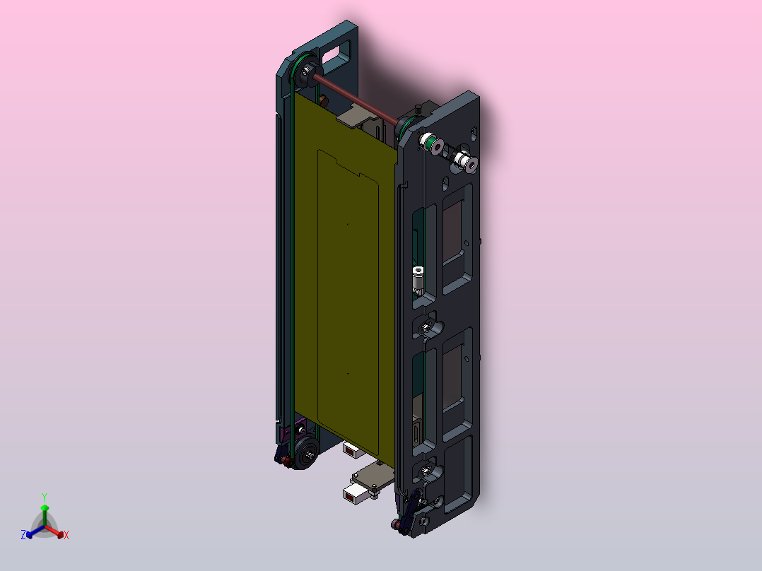 A12 固晶机基板输送线机构正等轴测图
