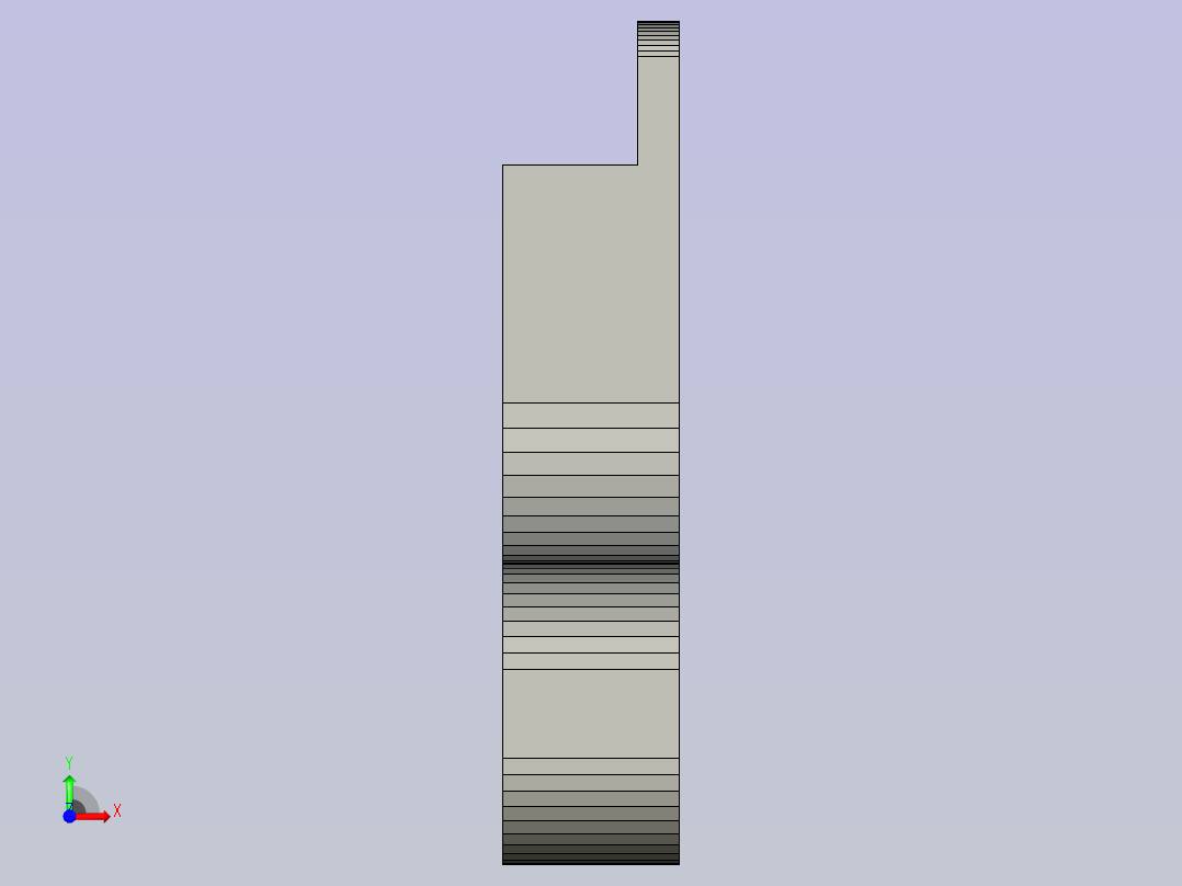 6圈墙的3D打印支架前视图