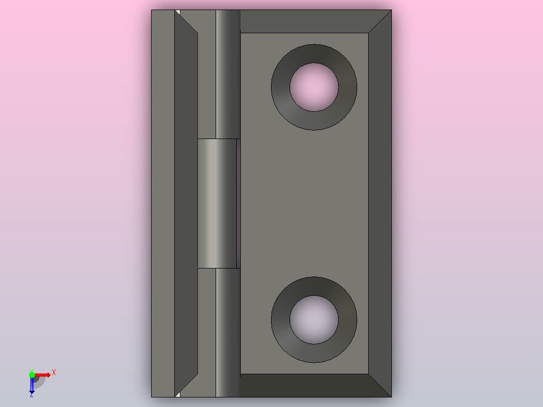 叶片铰链SLDPRT 50x63 5 90叶片铰链俯视图