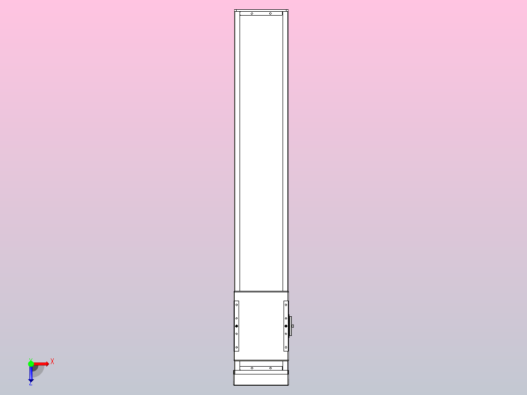 滚珠丝杠直线轴带导轨全封闭TPA-HCR-140D-2010C-L700-MP-Y-P40-N3俯视图