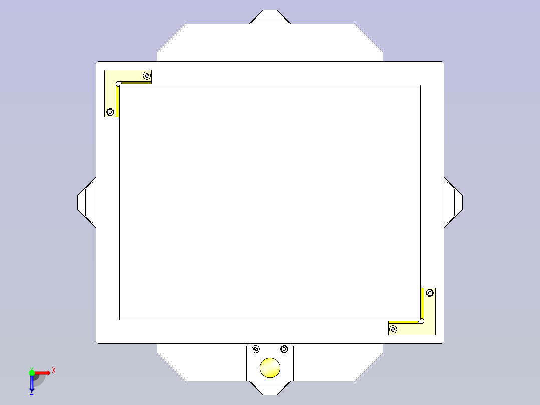 一款柱塞型旋转组件3D模型俯视图