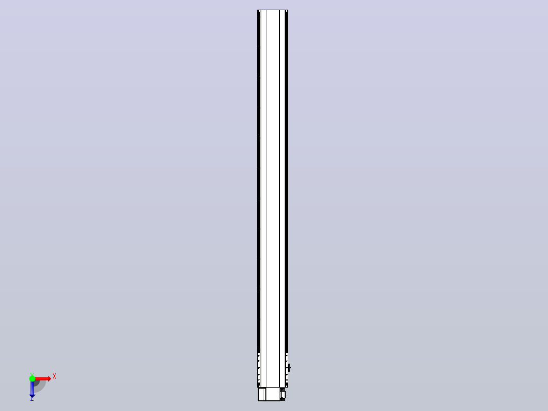 皮带直线轴半封闭可选导轨TPA-HNB-202D-140-L2150-LP-C-P75-N3俯视图
