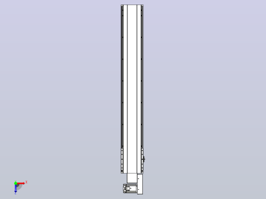皮带直线轴半封闭可选导轨TPA-HNB-202D-140-L1200-MR-C-P75-N3俯视缩略图