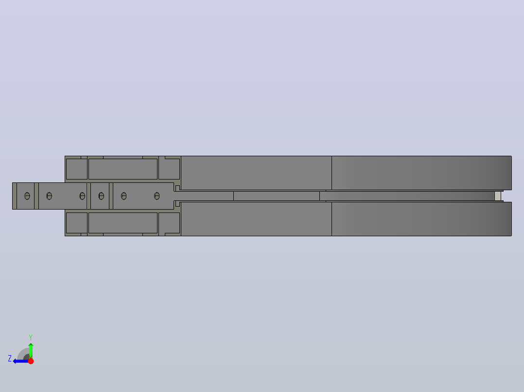 YBBP45A155R5-C1水平普通弯头右视图