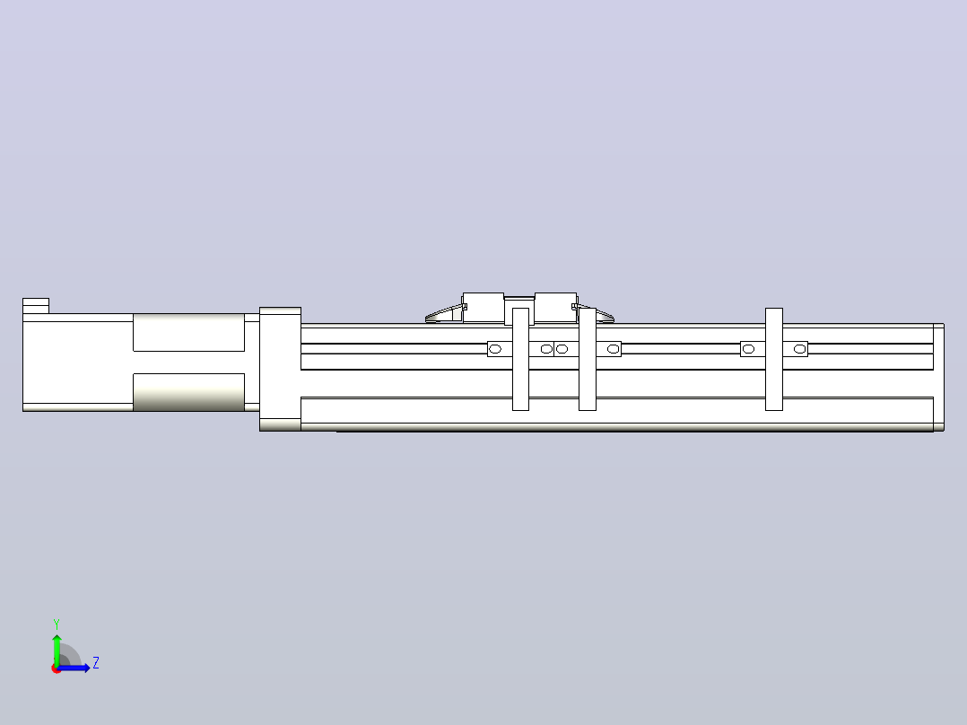 MTH5M标准螺杆滑台[MTH5M-L#-100-BC-P10-C3]左视图
