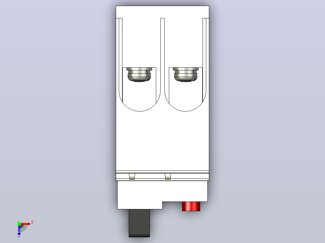 断路器NV50-SVFU 2P (1P+N)三菱电机俯视图