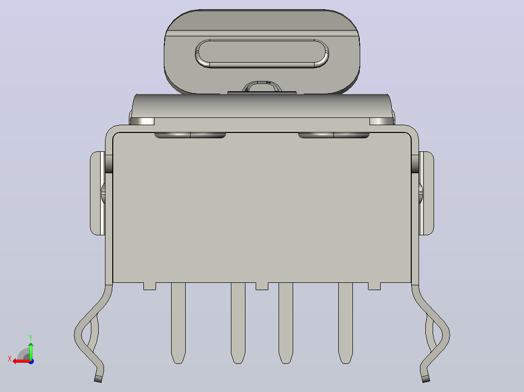 通用串行总线（Universal Serial Bus，简称 USB）后视图