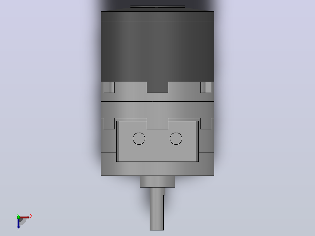 CRB2BW(φ10) 叶片旋转气缸(双叶片式带角度调整单元)[CRB2BWU10-90DZ]俯视图