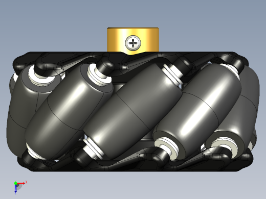 麦克纳姆轮3D数模图纸 Solidworks设计俯视缩略图