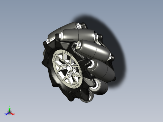麦克纳姆轮3D数模图纸 Solidworks设计正等轴测缩略图