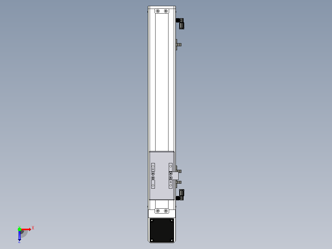 SCM6-300-BW-A57M滚珠花健、支撑座、滚珠丝杠、交叉导轨、直线模组俯视图
