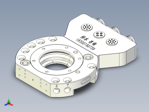 PRC-150-B 快换治具端150kg快换盘 机器人换枪盘 快速交换盘 交换盘 焊钳专用快换正等轴测缩略图
