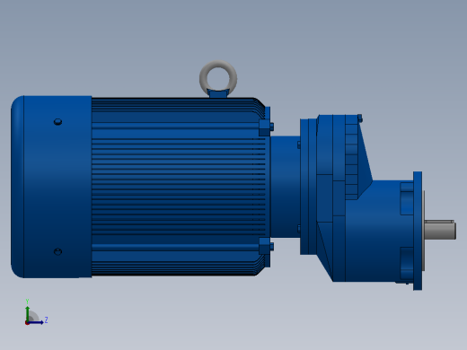 RXF57法兰轴伸式安装斜齿轮减速机RX57-Y2.2-4P-100-M1-0°-Φ140左视缩略图