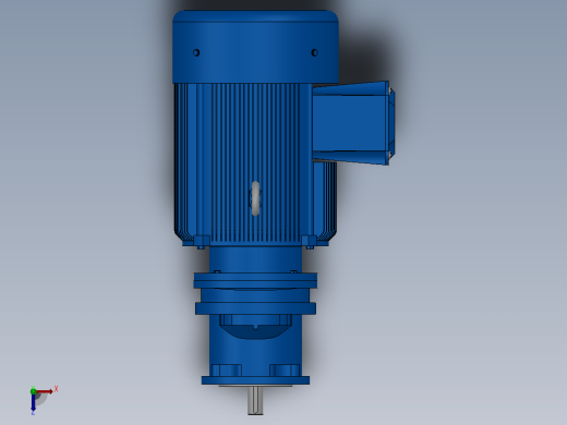 RXF57法兰轴伸式安装斜齿轮减速机RX57-Y2.2-4P-100-M1-0°-Φ140俯视缩略图