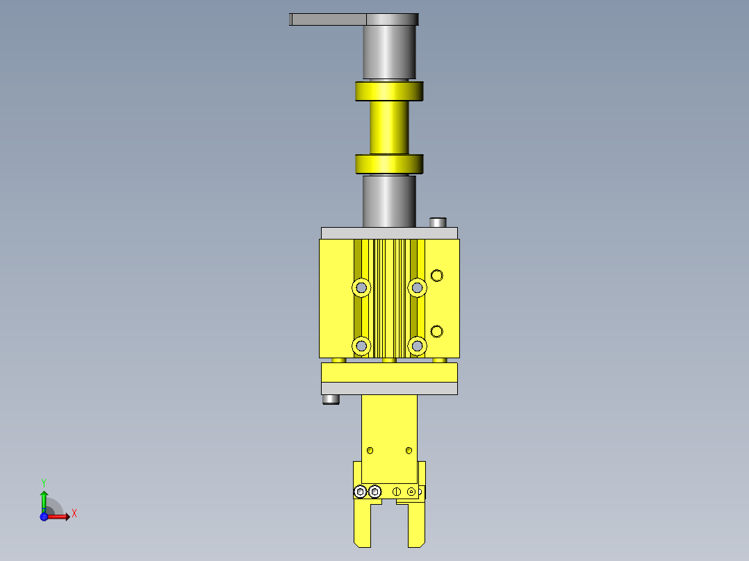 工件反转转移机构前视图