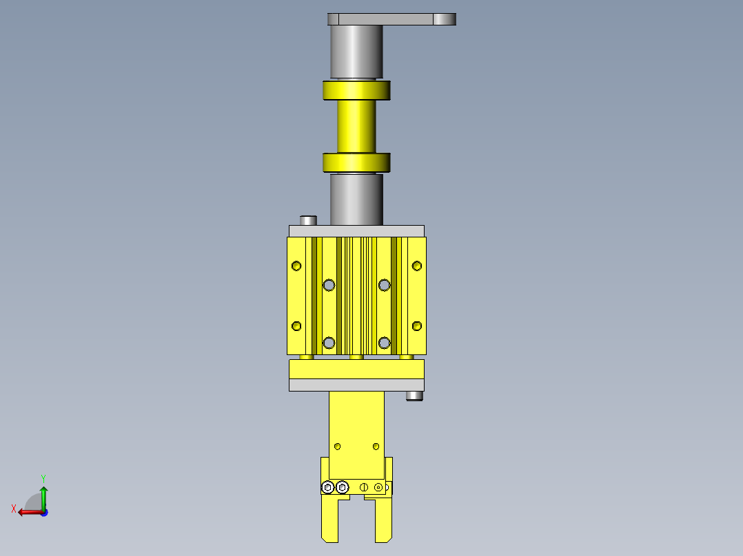 工件反转转移机构后视图