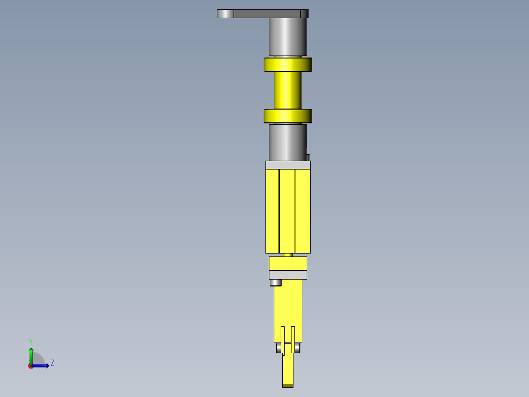 工件反转转移机构左视图