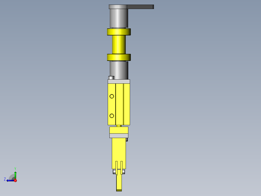 工件反转转移机构右视图