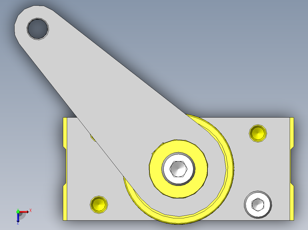 工件反转转移机构俯视图