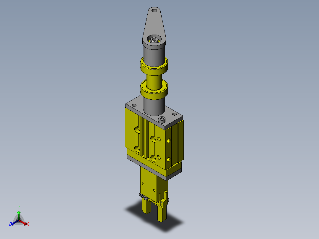 工件反转转移机构正等轴测图