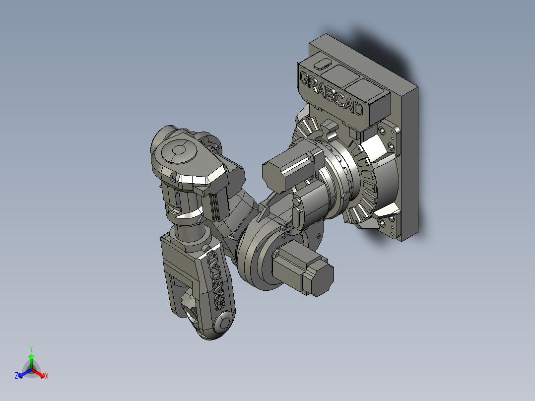 abb robotic arm for 3d print主视图