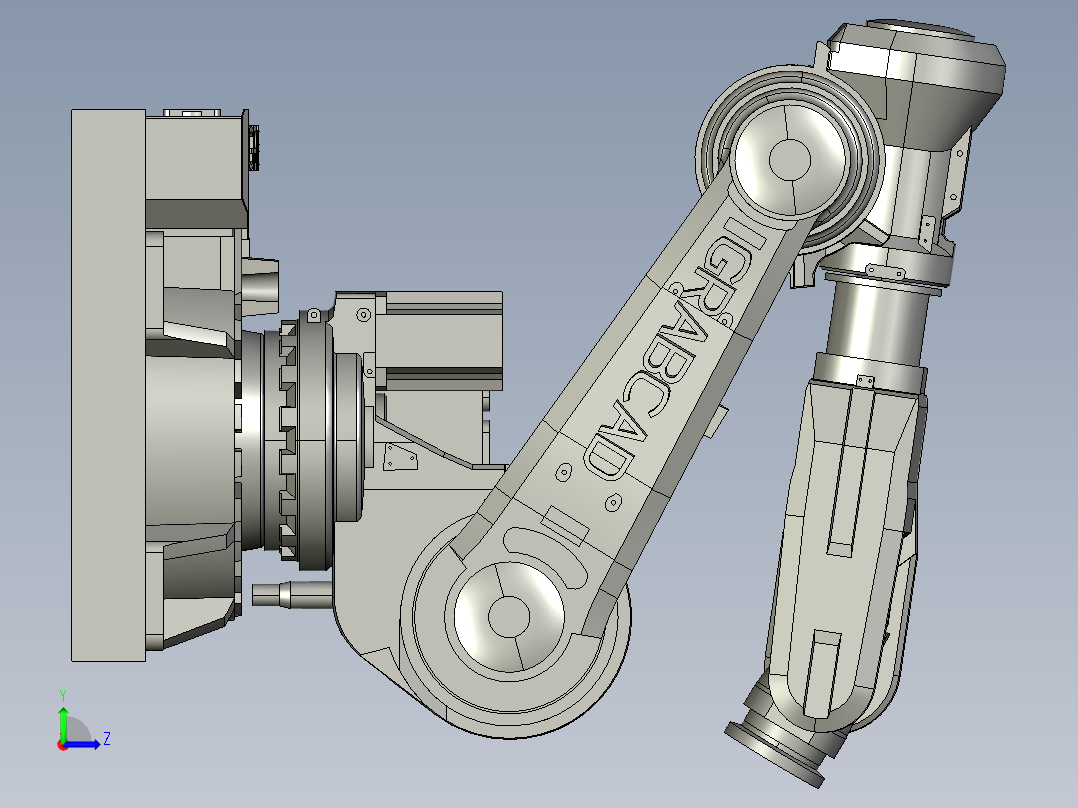 abb robotic arm for 3d print左视图