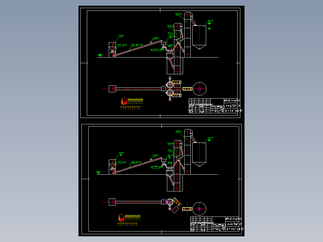 石灰石气力输送工艺布置图两张总图