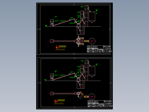 石灰石气力输送工艺布置图两张总图
