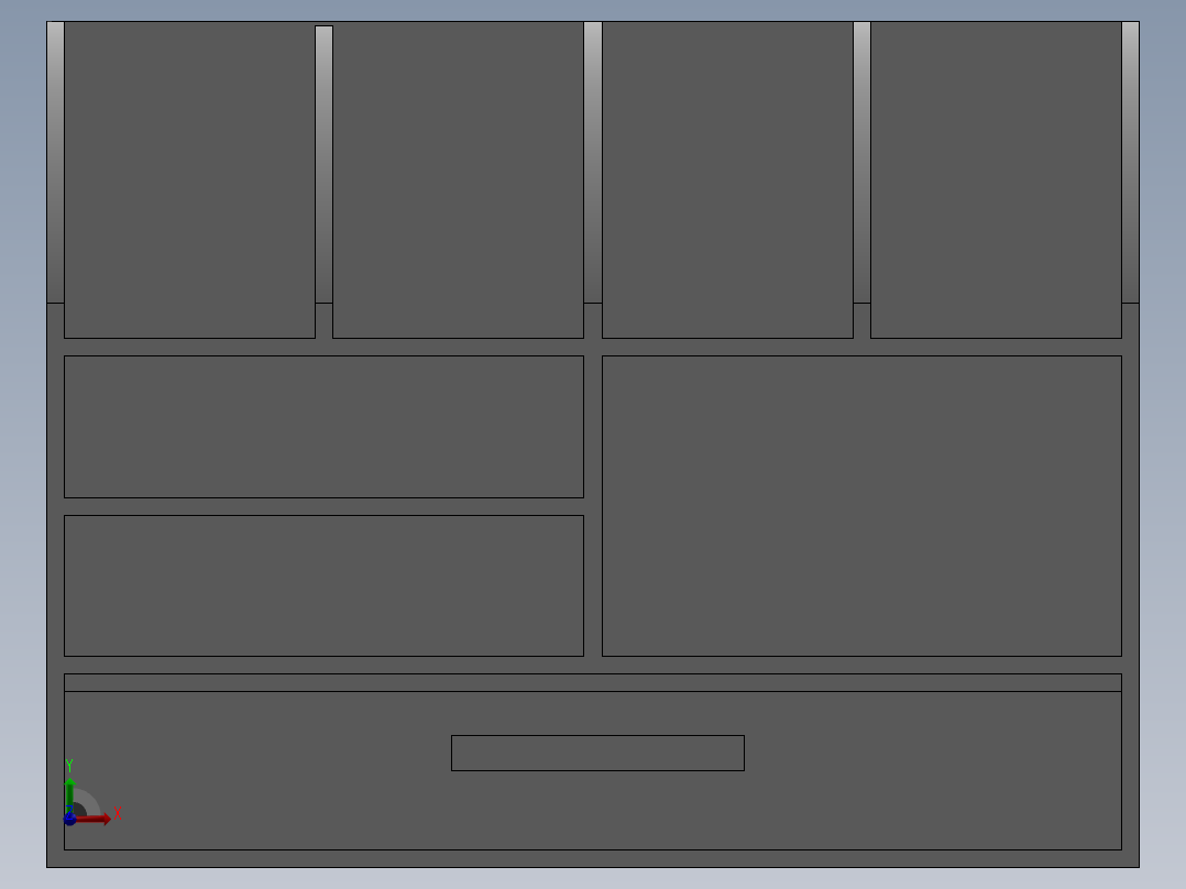 笔筒文件架含抽屉SW2013前视图