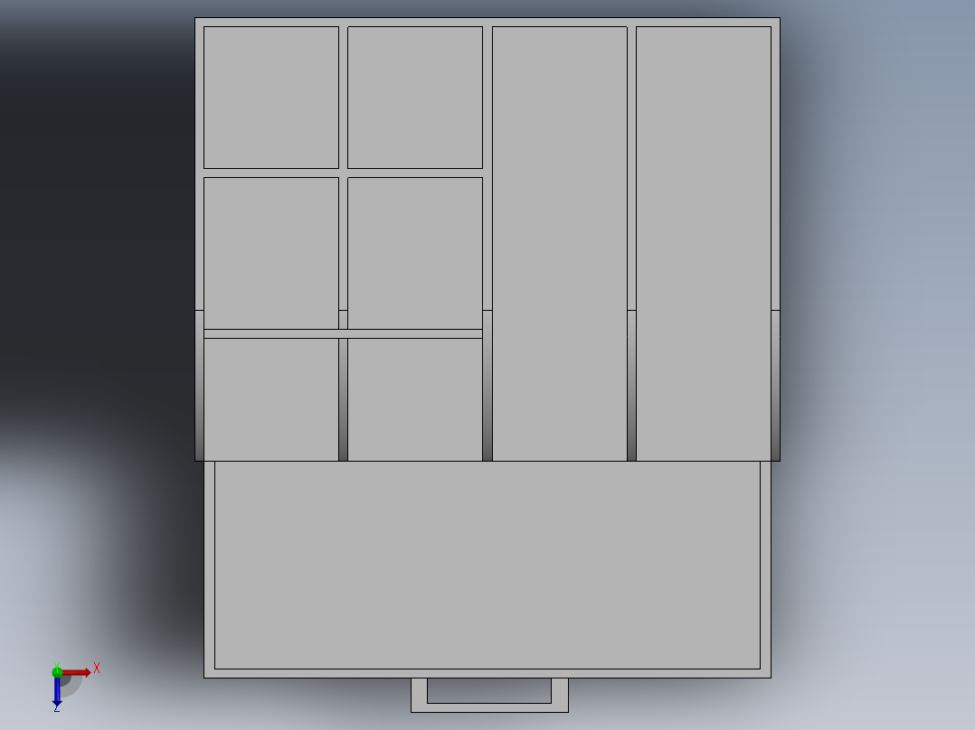 笔筒文件架含抽屉SW2013俯视图