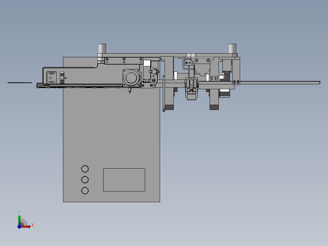 汽车零件折弯机构前视图