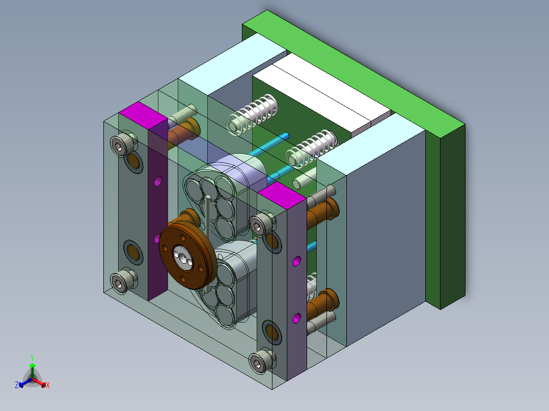 剃须刀壳罩注塑模模具设计(全部结清）正等轴测图