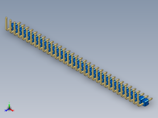 彩色公排针 100mil 2.54mm 系列-DS1022_blue_33p_100mil_TypeU_rev1.0