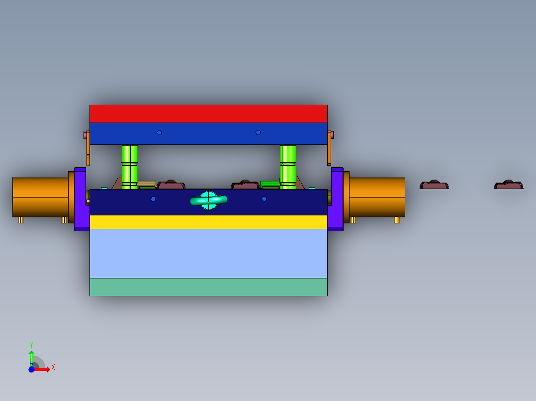试剂盒塑胶注塑模具前视图