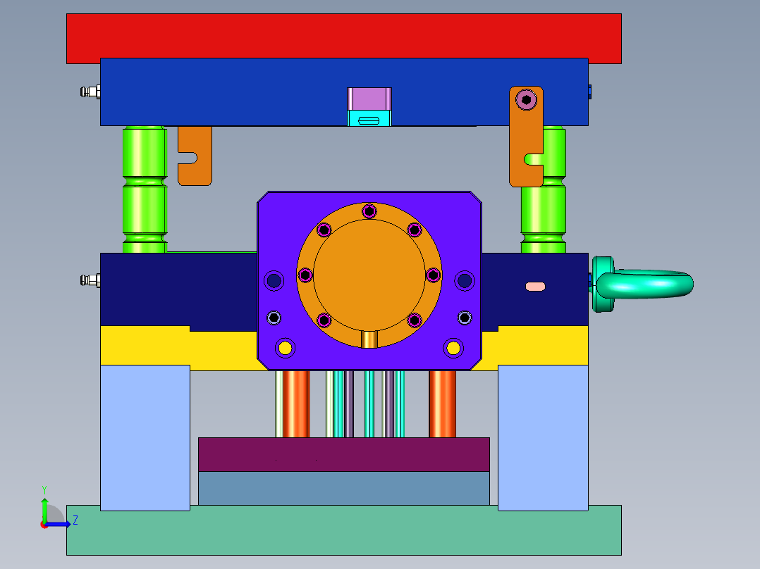 试剂盒塑胶注塑模具左视图