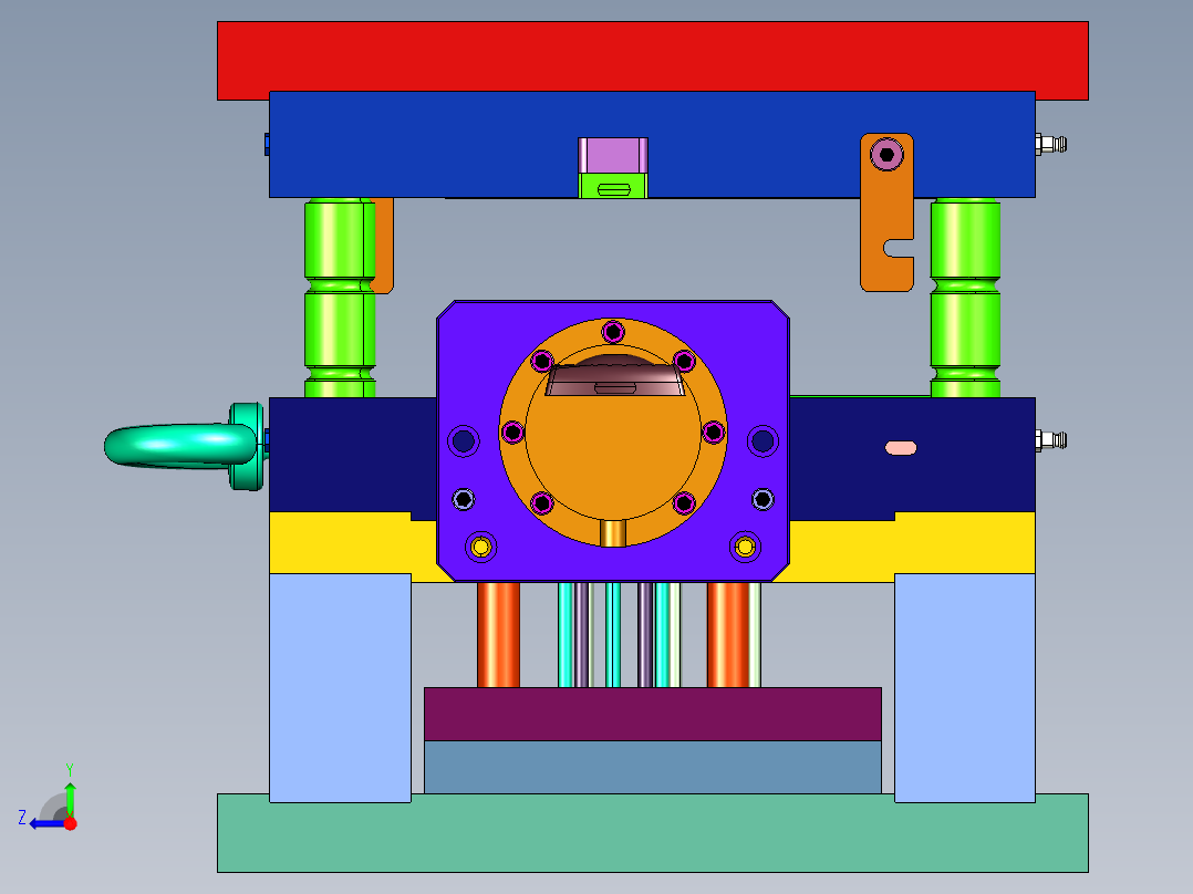试剂盒塑胶注塑模具右视图