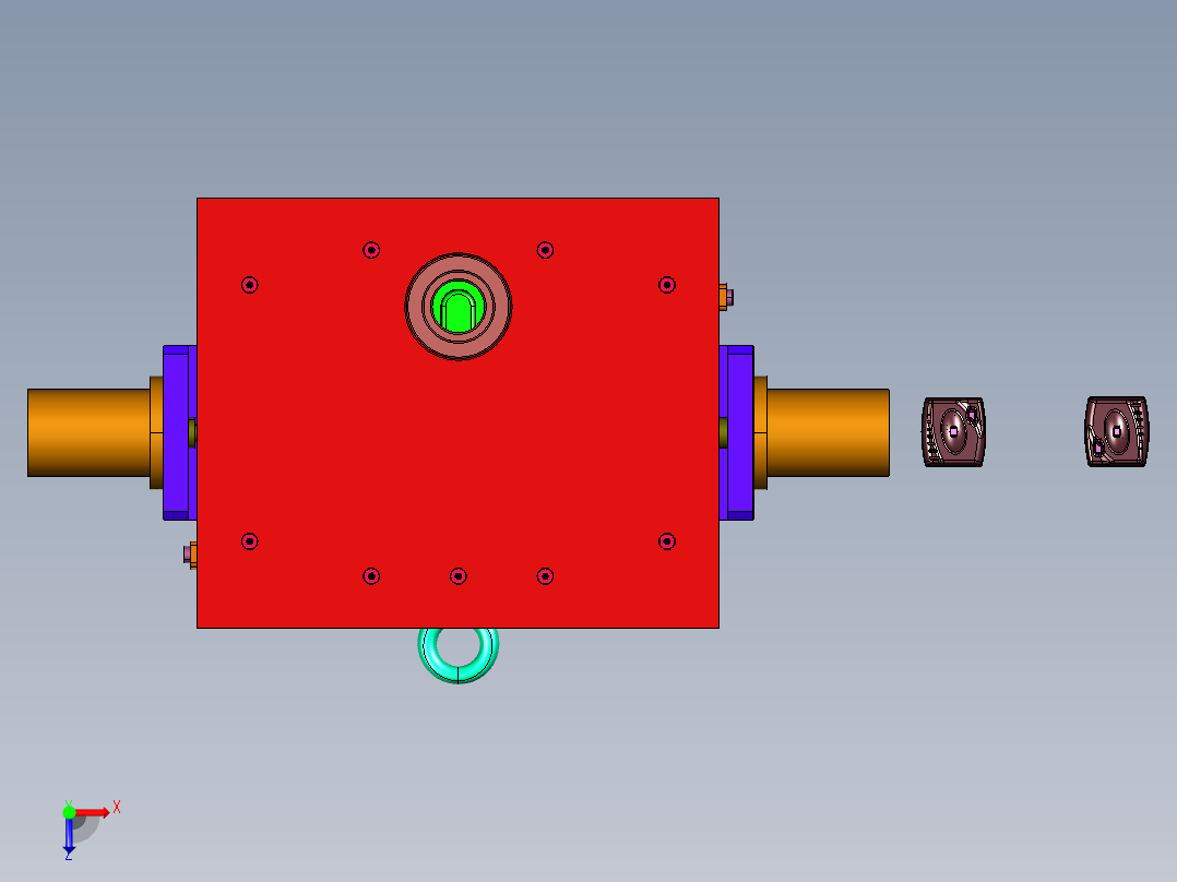 试剂盒塑胶注塑模具俯视图