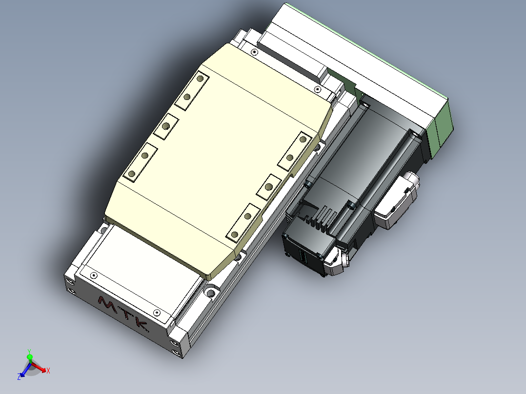 GTH内嵌丝杆全封闭GTH15-BR-750W主视图