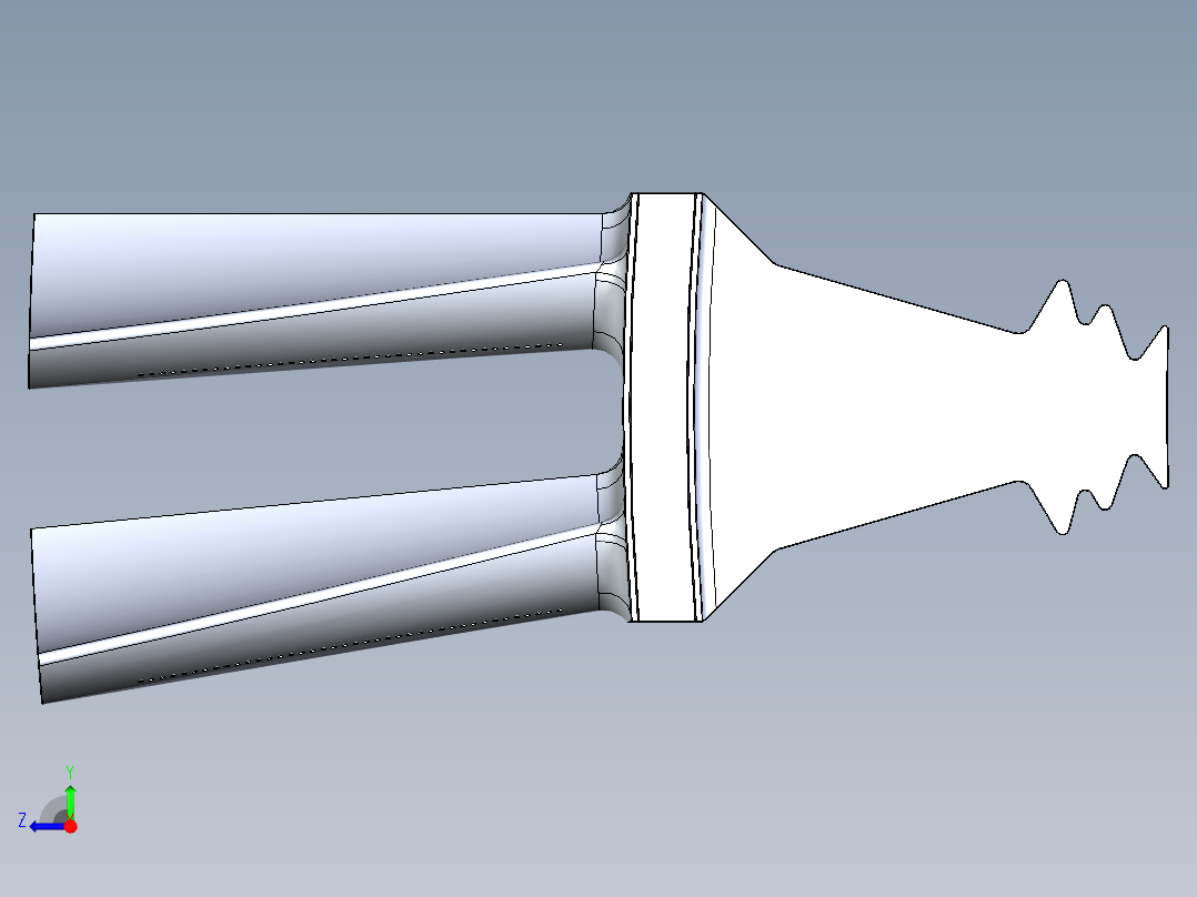 涡轮 叶片 涡扇 (9)右视图