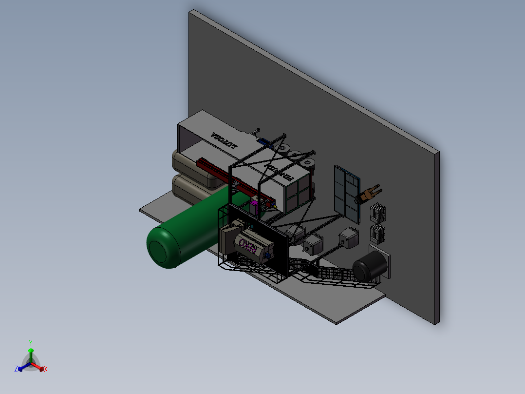 建设平台用的钢结构正等轴测图