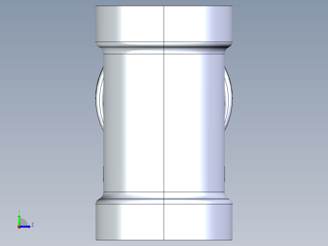 船舶管路系统S14_SeaDrainPLUS_SanitaryReducingTee-SxSxS_37E261531_3x2in Sea Drain Plus - Sanitary Reducing Tee - SxS左视图
