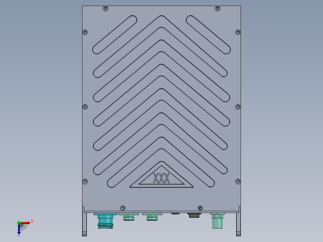 非标机箱俯视图