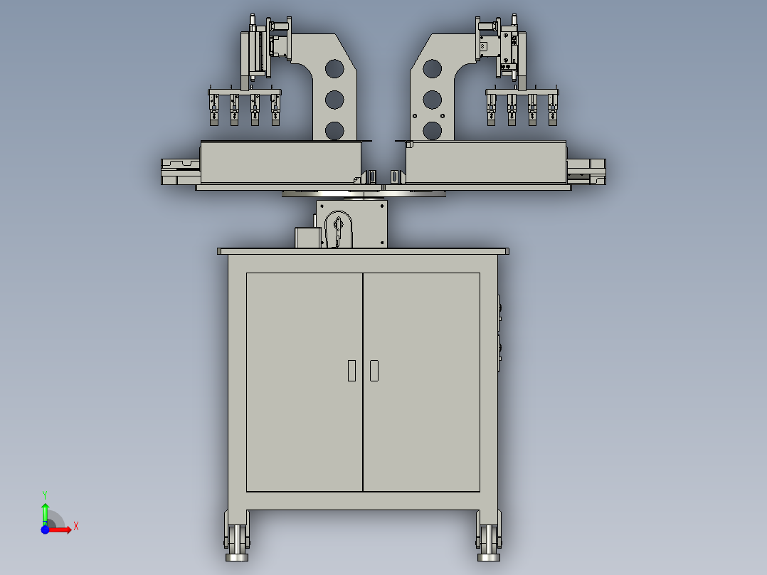 充电头快速分类夹拿设备前视图