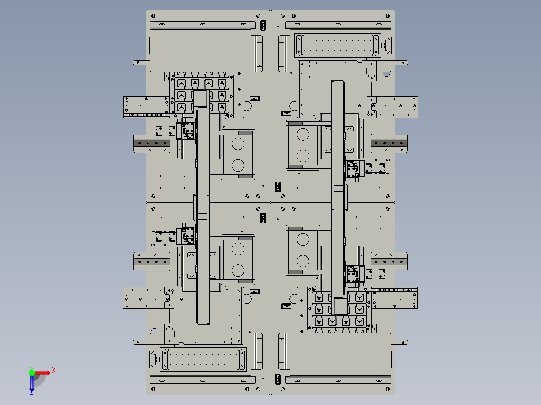充电头快速分类夹拿设备俯视图