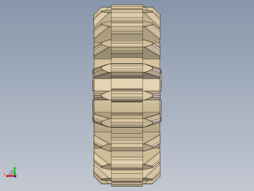 32269 Tan Technic Gear 20 Tooth Double Bevel.SLDPRT后视缩略图