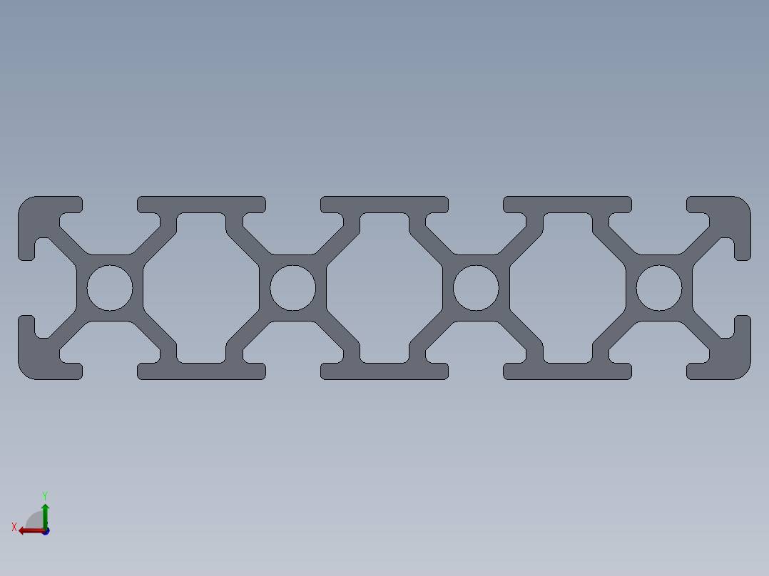 2080铝挤压型材后视图