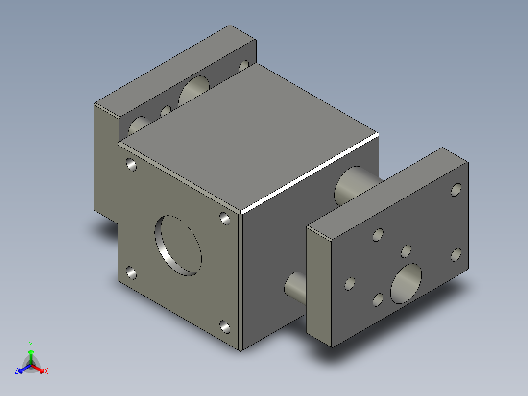 普通气爪PH06-12正等轴测图
